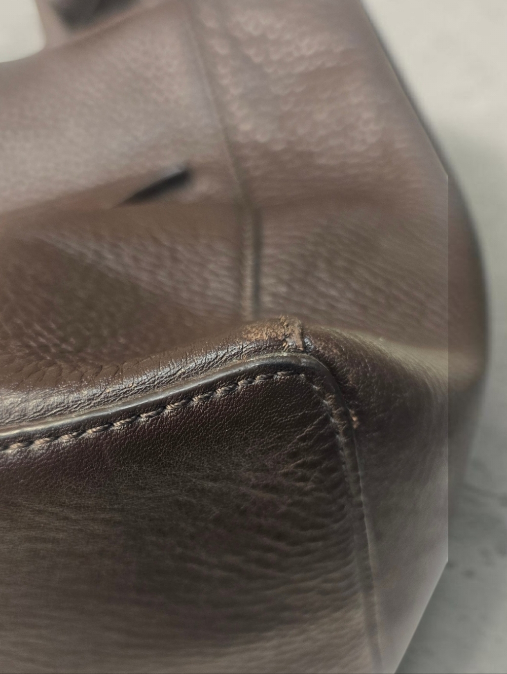 Via Spiga Leather Chocolste Brown Tote Shoulder Bag Purse - Picture 5 of 11